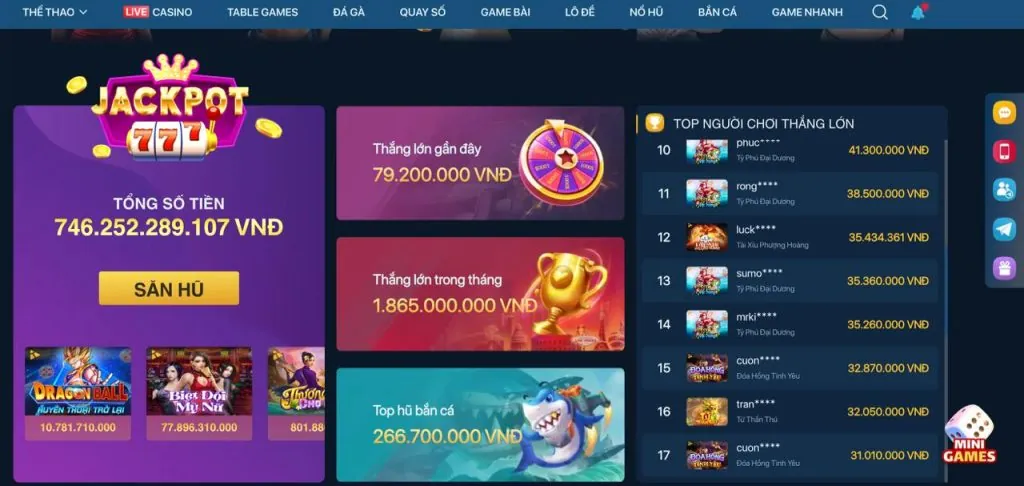 Đa dạng các trò chơi casino tại 888top nhà cái